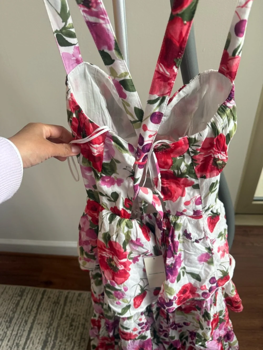 NEW Abercrombie Floral Tiered Sundress for Kids - Pink & Green